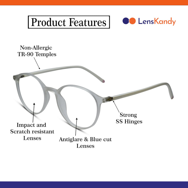 Transparent Full Rim Cateye Eyeglasses