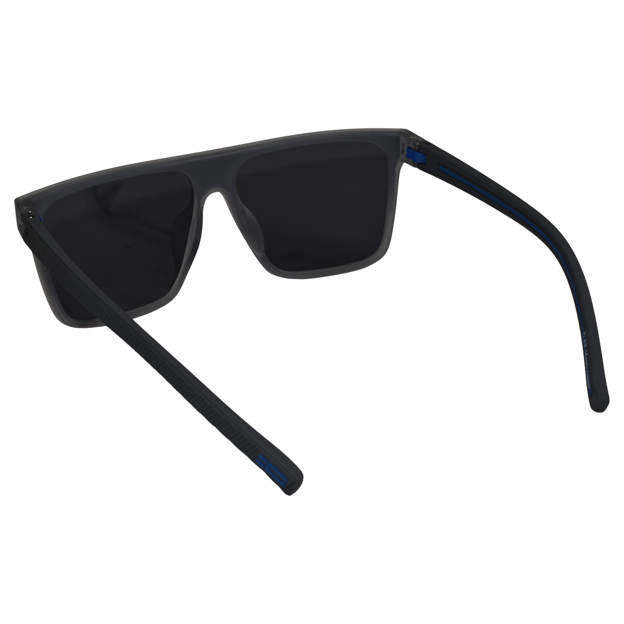 Black Rectangular Sunglasses For Men LKS8259-BLK