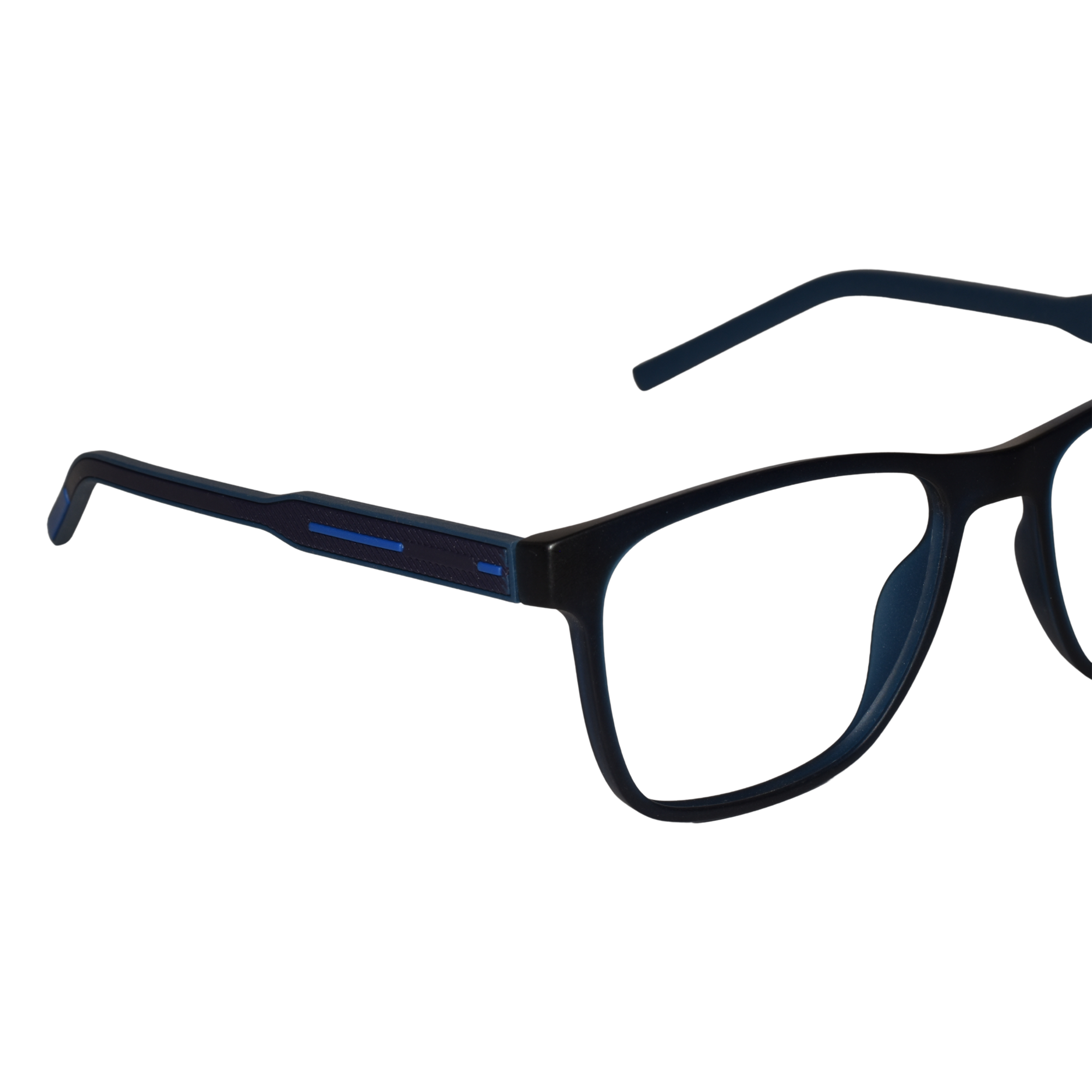 Matt Blue Rectangle Eyeglasses
