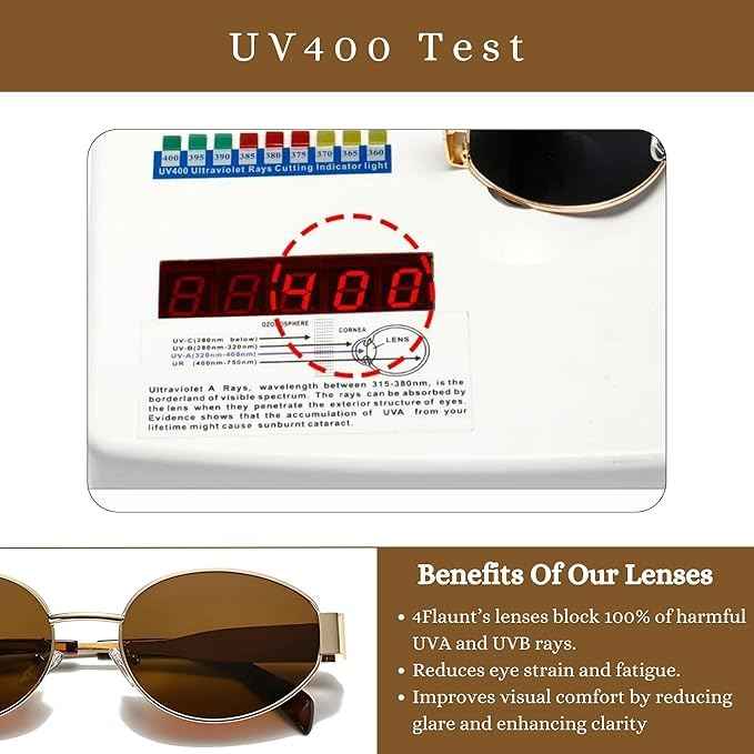 Retro Golden Oval Sunglasses for Women & Men