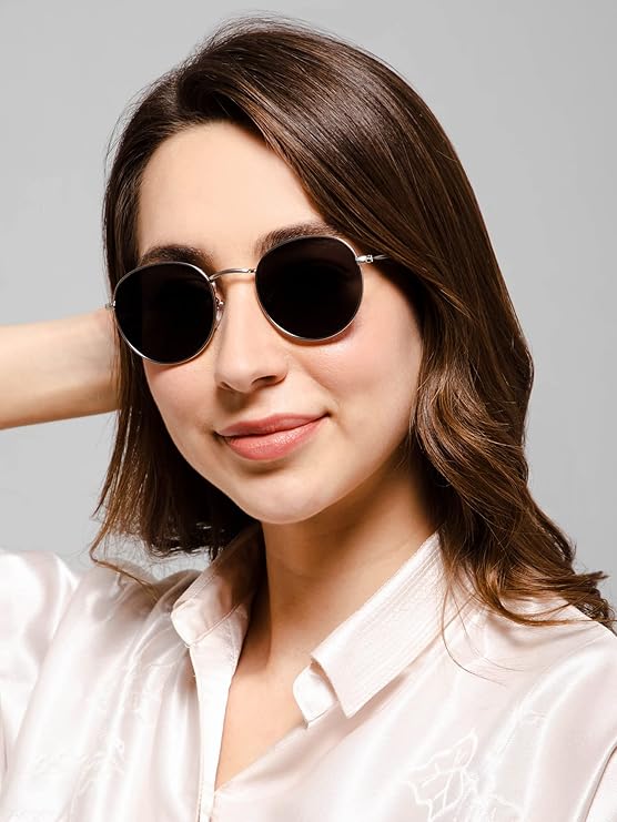 Vintage Polarised  Golden Round Sunglasses