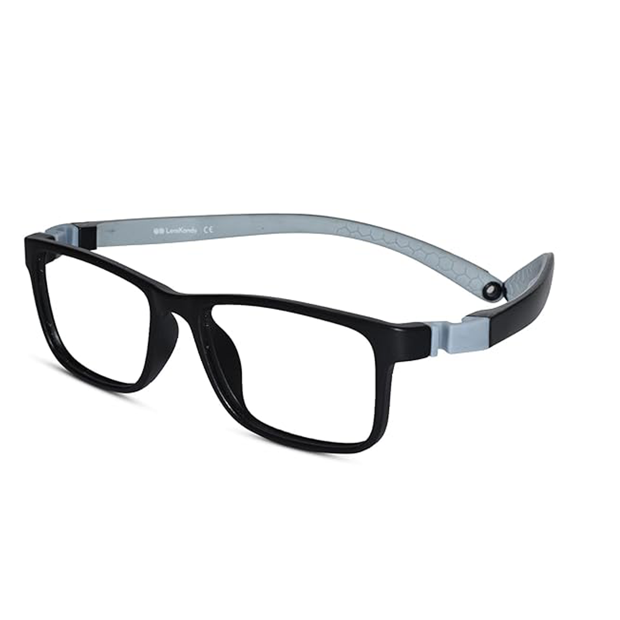 Kids Flexible Gray Computer Glasses For Kids LKEKTR52-GRAY
