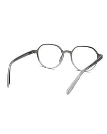 Crystal Green Hexagonal Eyeglasses For Women