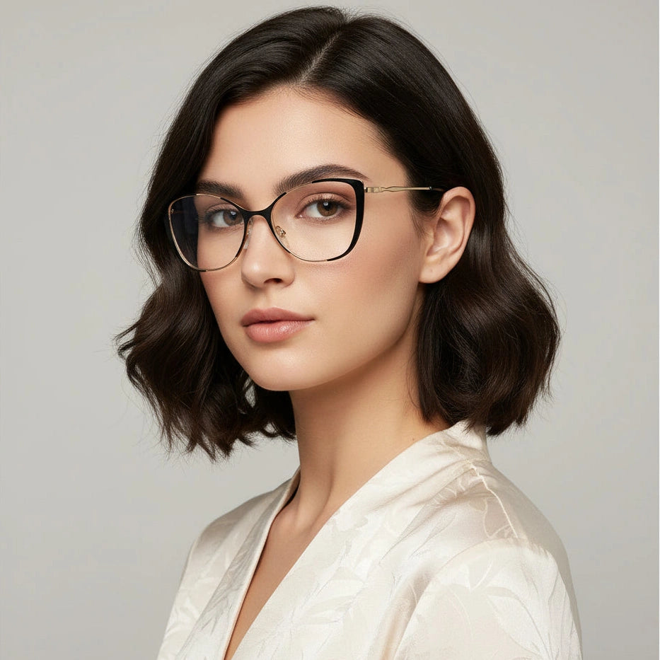 Black Cat eye Eyeglasses for women LKE0002-BLK