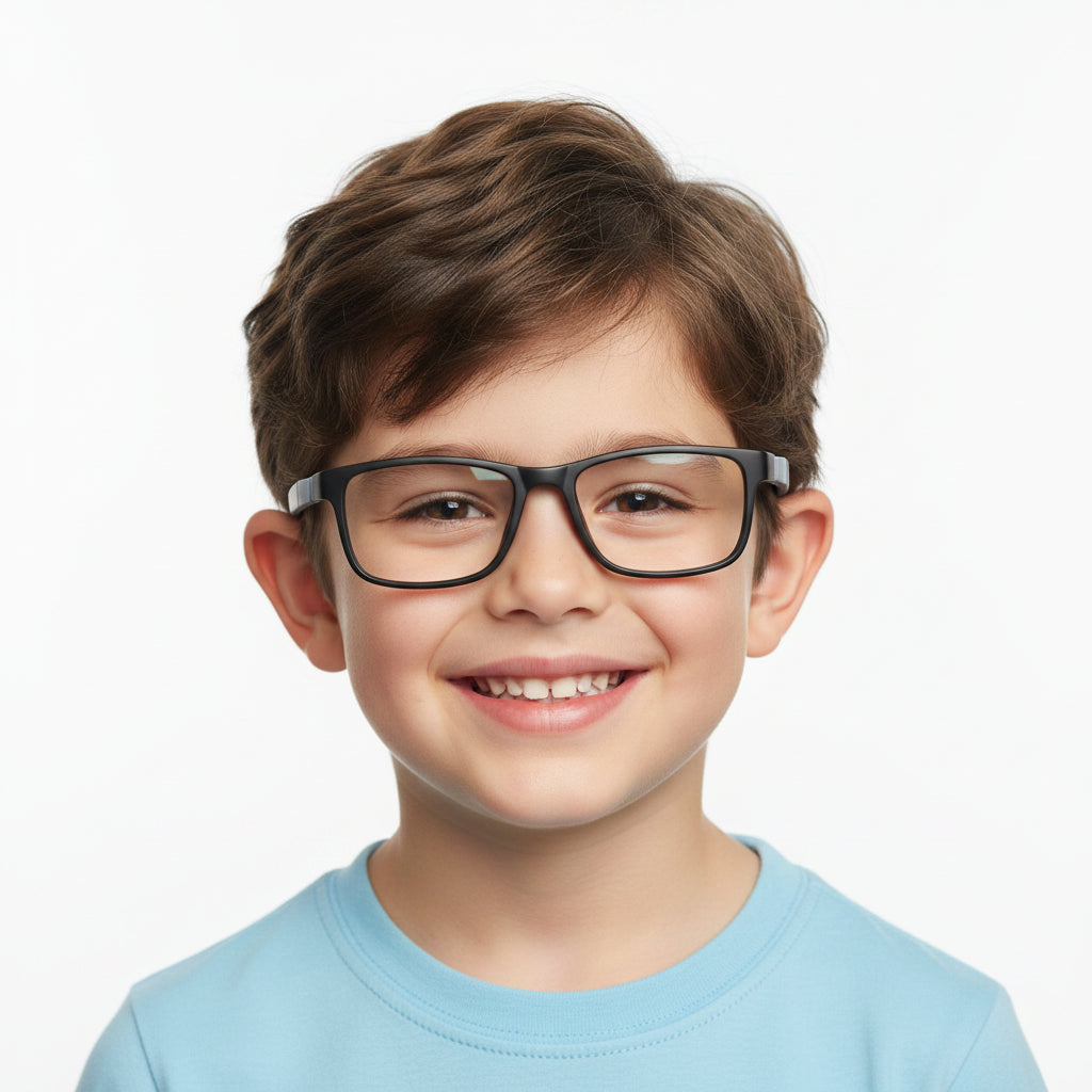 Kids Flexible Gray Computer Glasses For Kids LKEKTR52-GRAY