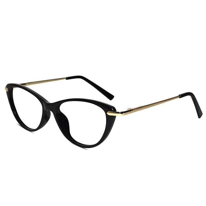 Vintage Black Golden Cateye Eyeglasses LKE92125-BLK