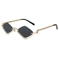 ELINE Irregular Half Frame Sunglasses for Women ELS30-BLK