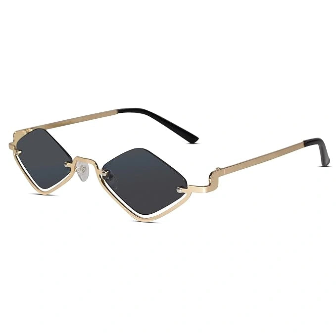 ELINE Irregular Half Frame Sunglasses for Women ELS30-BLK