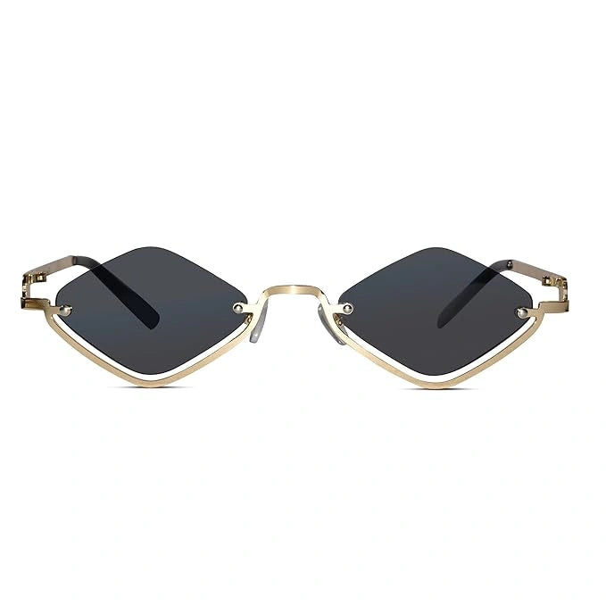 ELINE Irregular Half Frame Sunglasses for Women ELS30-BLK