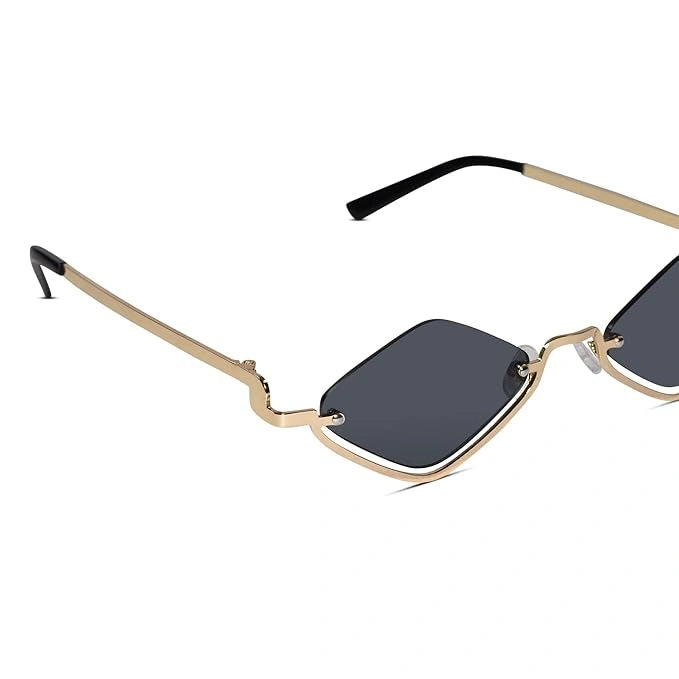 ELINE Irregular Half Frame Sunglasses for Women ELS30-BLK