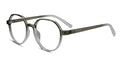 Crystal Green Hexagonal Eyeglasses For Women LKE143-GRN