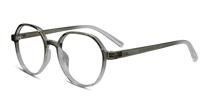 Crystal Green Hexagonal Eyeglasses For Women LKE143-GRN