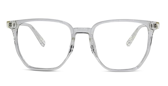 Blue Cut Photochromic Lens with Anti Glare  Square Full Frame Rectangular Men LKE170-GRY