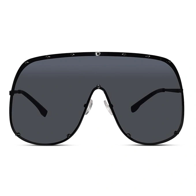 ELINE Oversized  Shield Sunglasses for Men & Women ELS2028-BLK