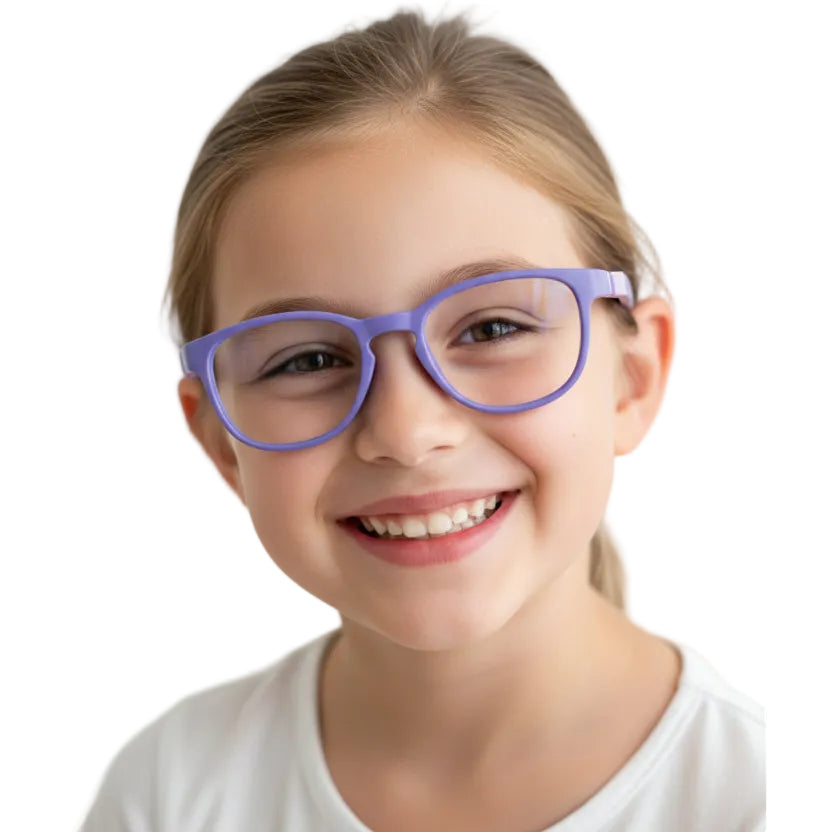Kids Flexible Purple Computer Glasses For Kids LKEKTR48-Purple