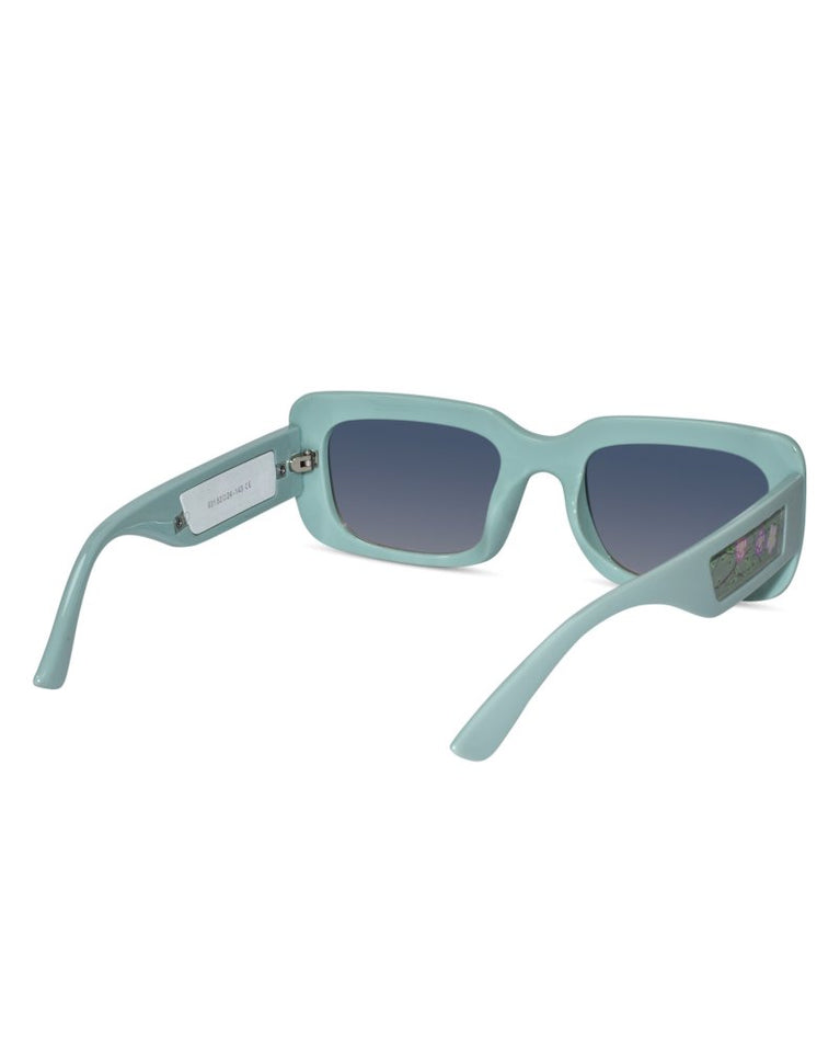 Floral Designe Rectangular Sunglasses