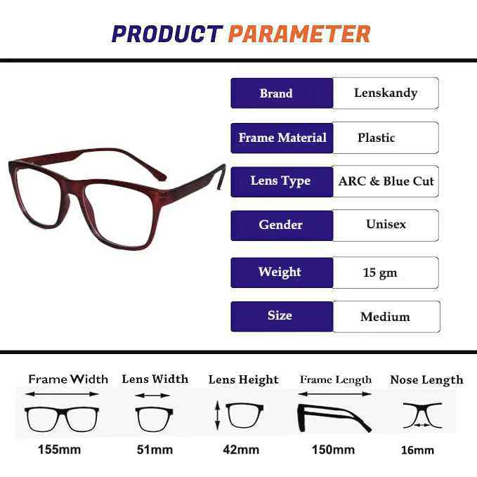 Urban Matte-Ocean Blue Rectangular Eyeglasses & Computer Glasses For Men & Women