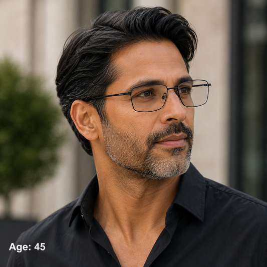 Thin Unisex Reading Glasses For Men & Women LKHE004-BLK