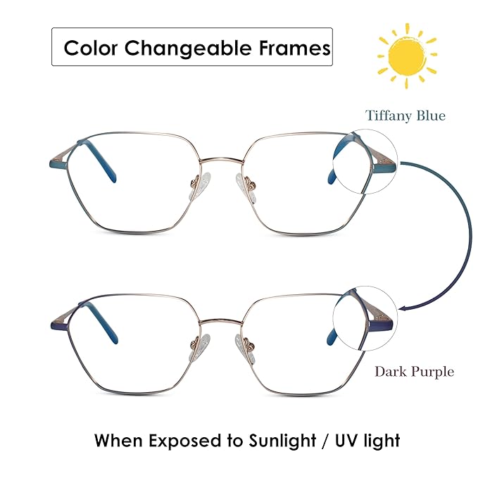 Color Changing Frame With Computer Glasses Stylish & Colorful  For Women
