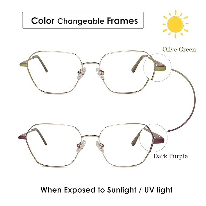 Color Changing Frame With Computer Glasses Stylish & Colorful  For women