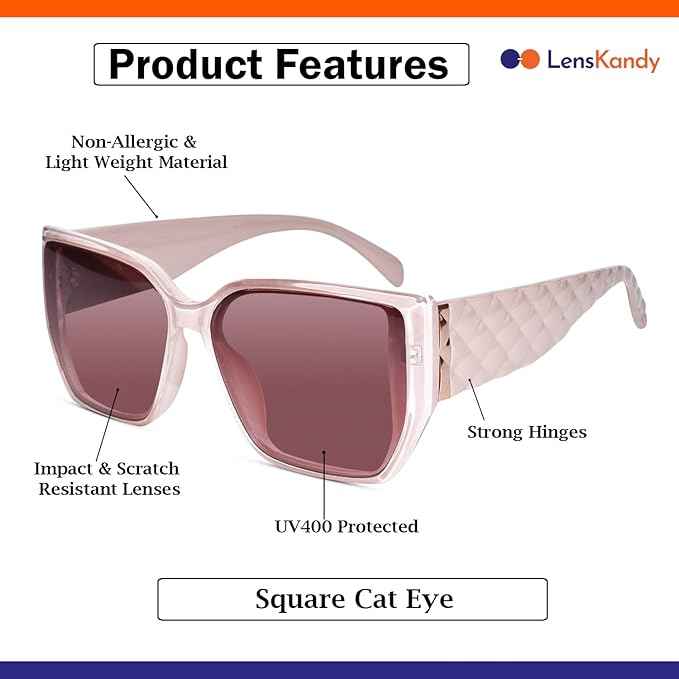 Bold Brown Designer Square Sunglasses