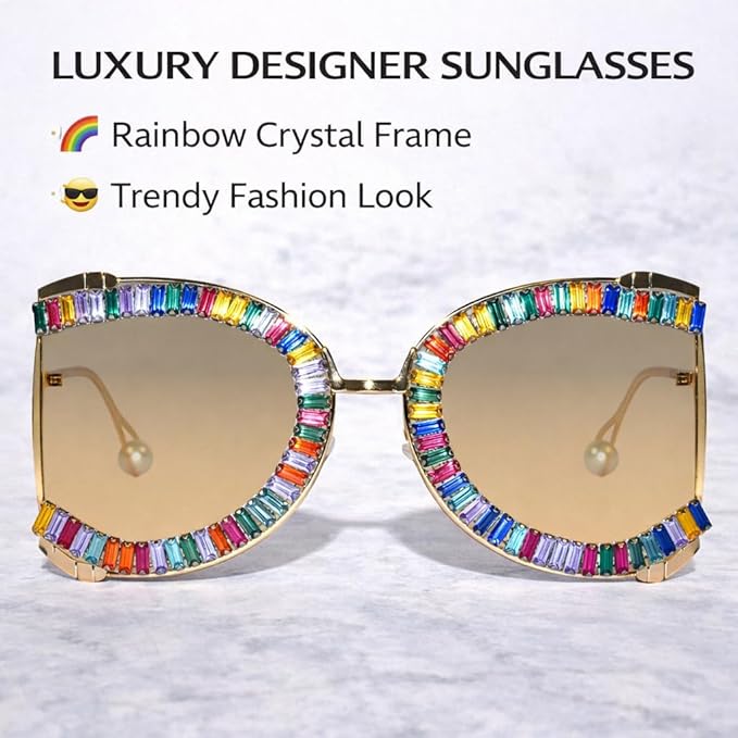 ELINE Large Irregular Square Sunglasses for Women ELS3035-multi