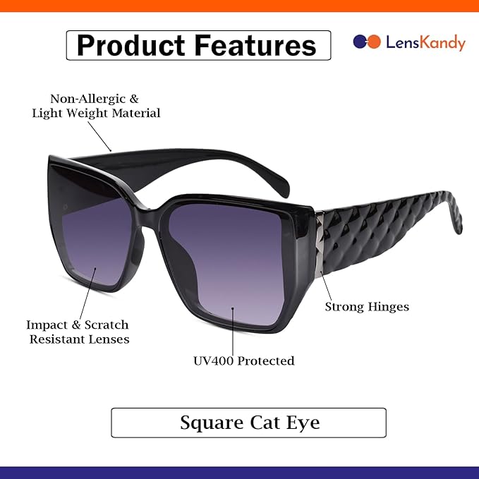 Bold Brown Designer Square Sunglasses
