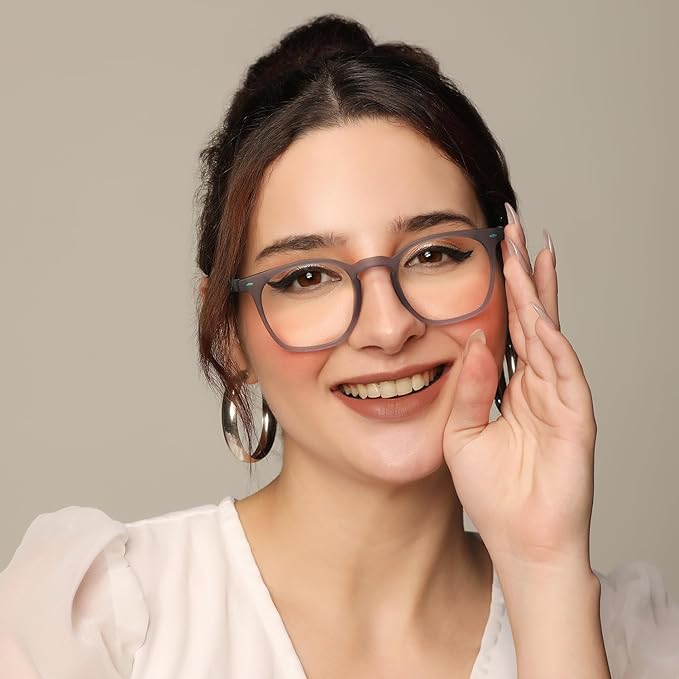 Grey Wayfarer Blue Cut Computer Glasses LKCGML01-GRY