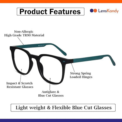 Black Wayfarer Eyeglasses For Men & Women