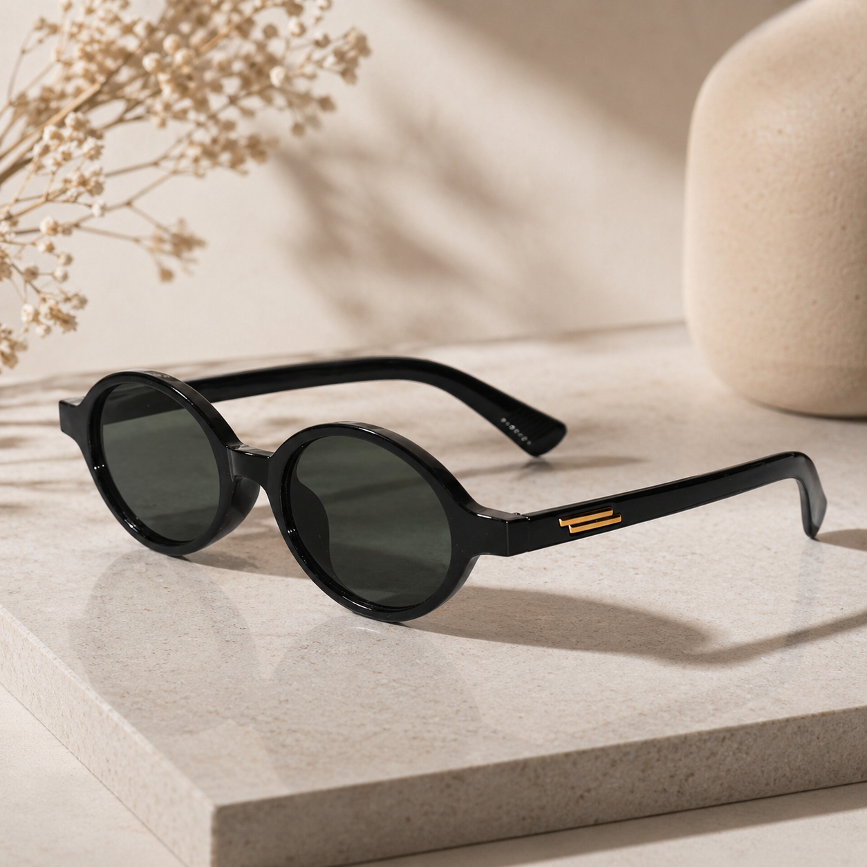 Round Sunglasses for Men & Women ELS2026S07-BLK