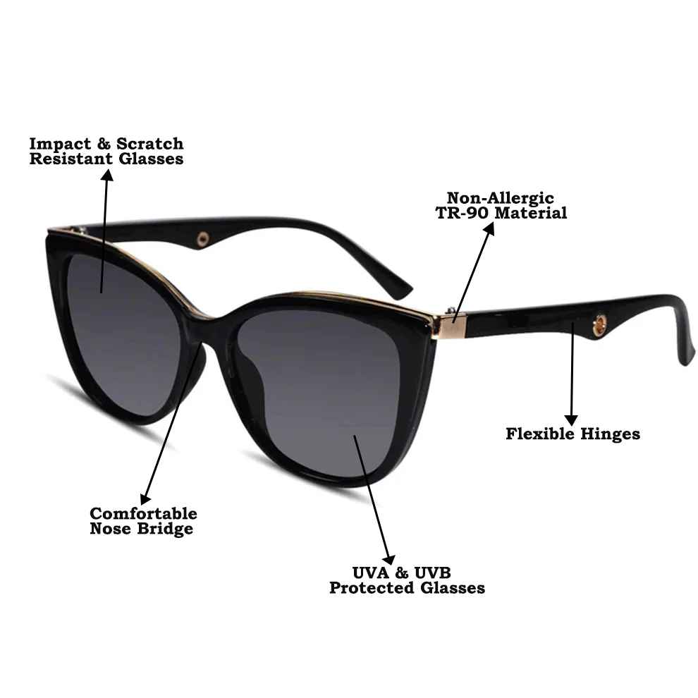 Black Cat eye Sunglasses For Women