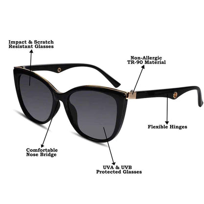 Black Cat eye Sunglasses For Women