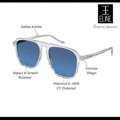 Luxury Transparent Rectangular sunglass  For Men