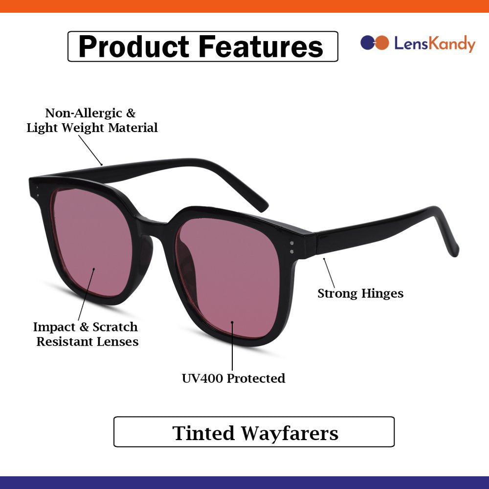 Vintage Pink Tint Wayfarer Sunglasses