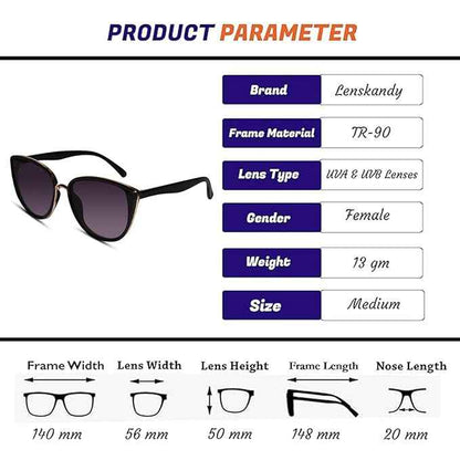 Black Cat eye Sunglasses For Women