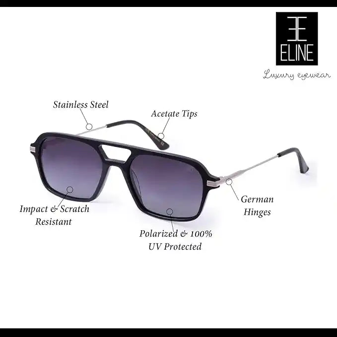 Luxury Transparent Rectangular sunglass  For Men