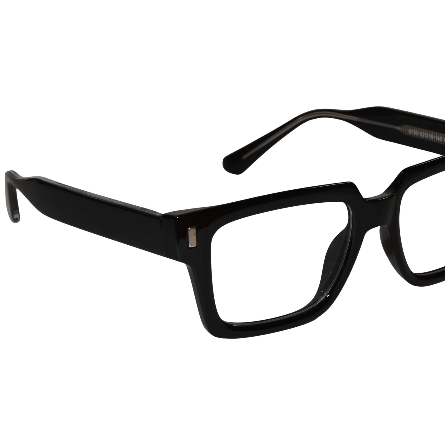 Black Clip On Rectangular Eyeglasses Men & Women