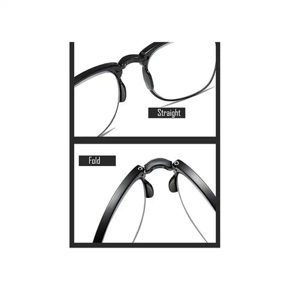 Foldable Black Full Rim Reading Glasses For Men & Women | DRG23
