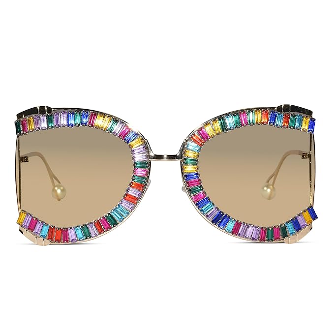 ELINE Large Irregular Square Sunglasses for Women ELS3035-multi