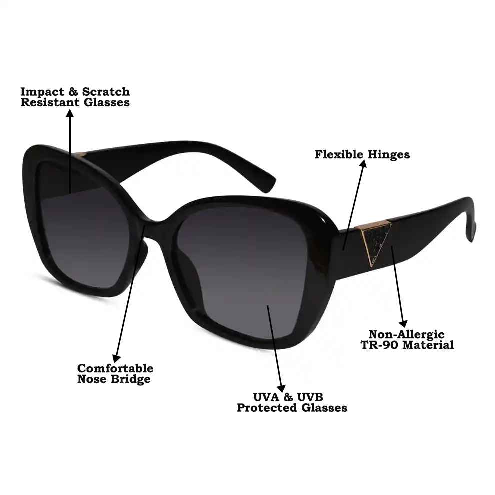 Stylish White Cat Eye Sunglasses
