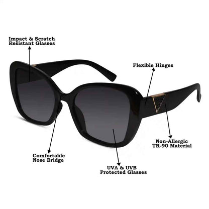 Stylish White Cat Eye Sunglasses