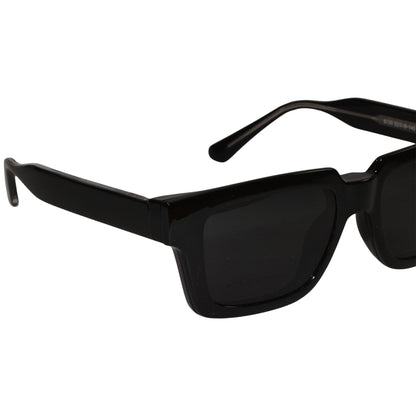 Black Clip On Rectangular Eyeglasses Men & Women