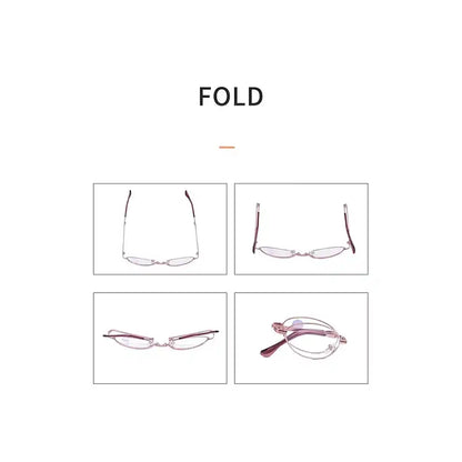 Foldable Purple Full Rim Reading Glasses For Women | SRG12