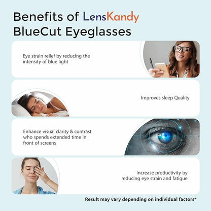 Shiny Aqua Blue Square Antiglare Computer Glasses