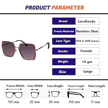 Dual Tone Oversize Red Sunglasses