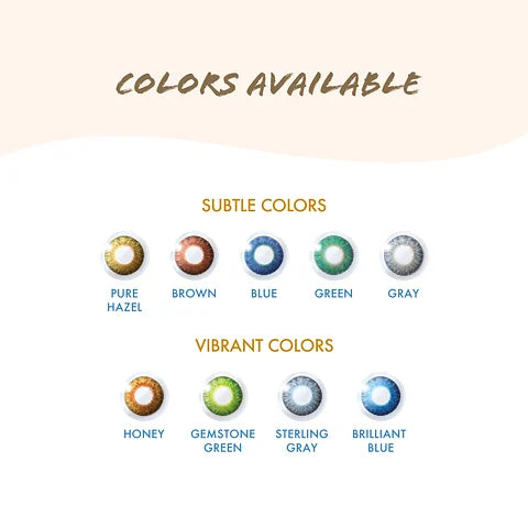 Air Optix Colors Power Contact Lens Pure Hazel 2 Lens Box