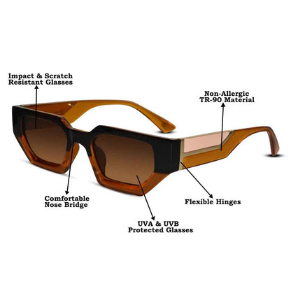 Stylish Bold Rectangular Cat eye Sunglasses