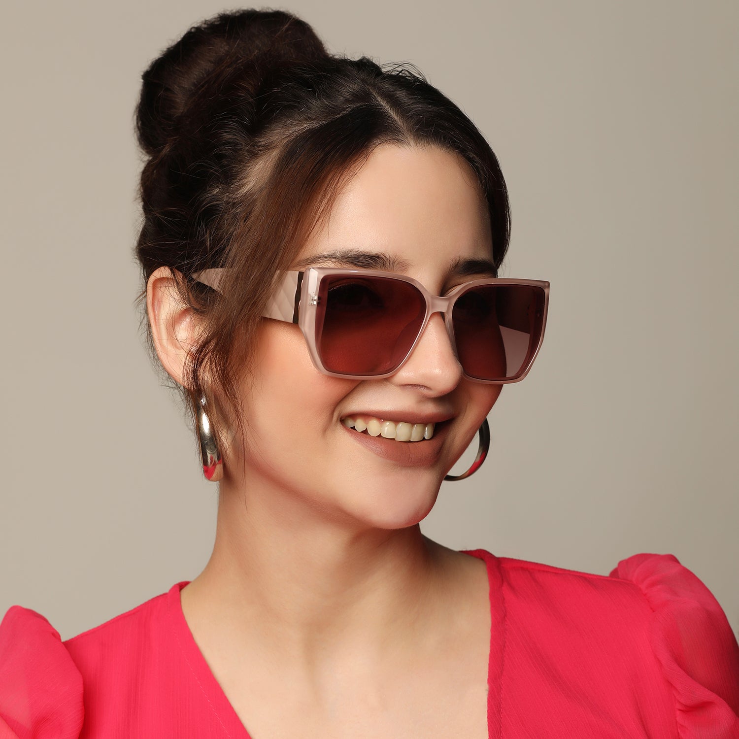 Stylish Designer Pink Cat eye Sunglass For Women