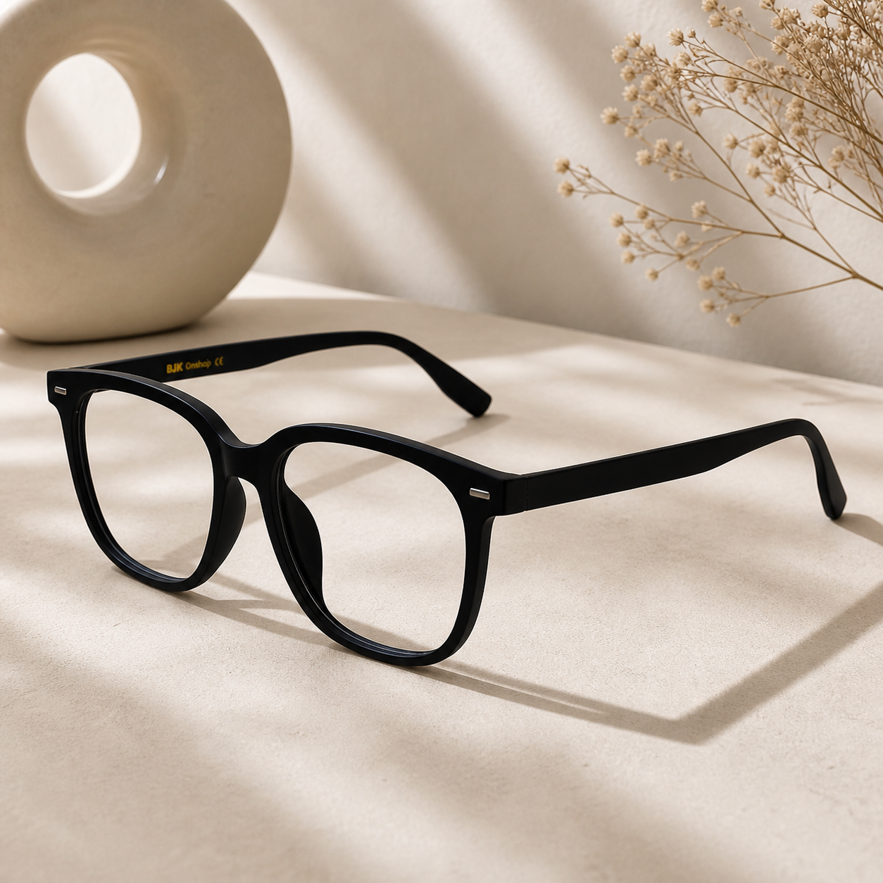 Black Rectangular Eyeglasses & Computer Glasses For Men & Women LKE170-BLK