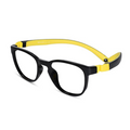 Kids Flexible Black Computer Glasses For Kids LKETKR48-BLK-YLW